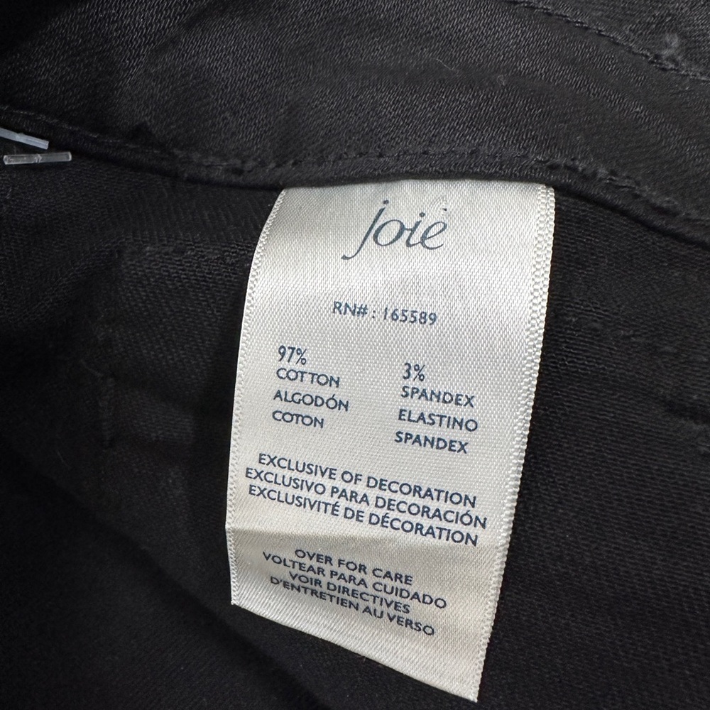 Joie Black Cargo Utility Pants High Rise Stretch Cotton Zipper Pocket Size 16 - Picture 9 of 9